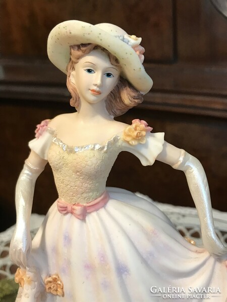 Leonardo collection, sophie, flawless, hand painted, marked sculpture, painted resin 1996.