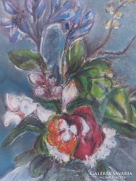 Unsigned painting - still life - pastel, on paper 496