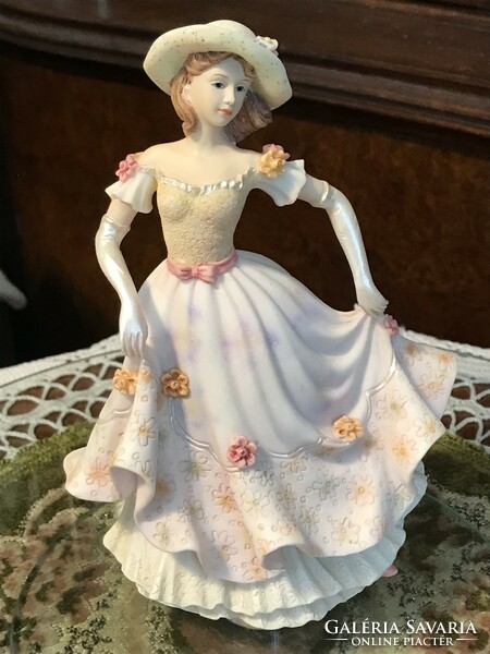 Leonardo collection, sophie, flawless, hand painted, marked sculpture, painted resin 1996.