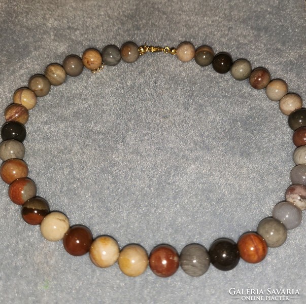 Jasper necklace with precious stones - many many handmade jewelry