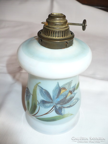 Kézzel festett üveg olajmécses és váza
