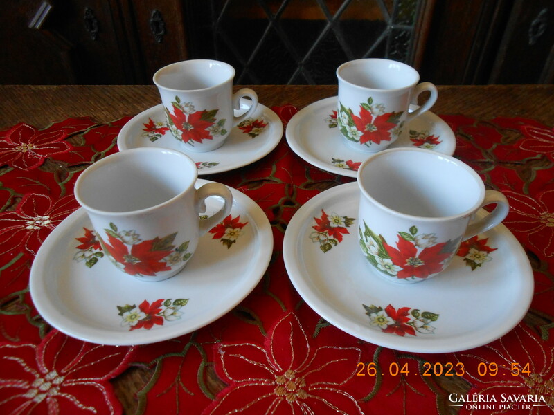 Zsolnay poinsettia coffee cup