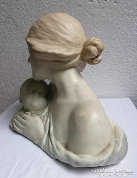 A. Doebrich Ernst Wahliss Amphora porcelán mellszobor 23x29 cm