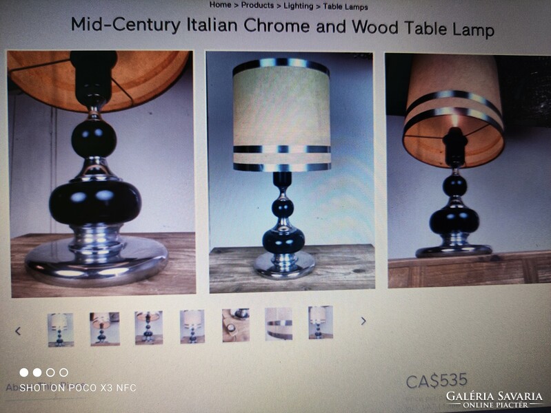 Kedvező ár!!! Elegáns olasz krómozott asztali lámpa 1970-es évek a lakáskultúra eleganciája