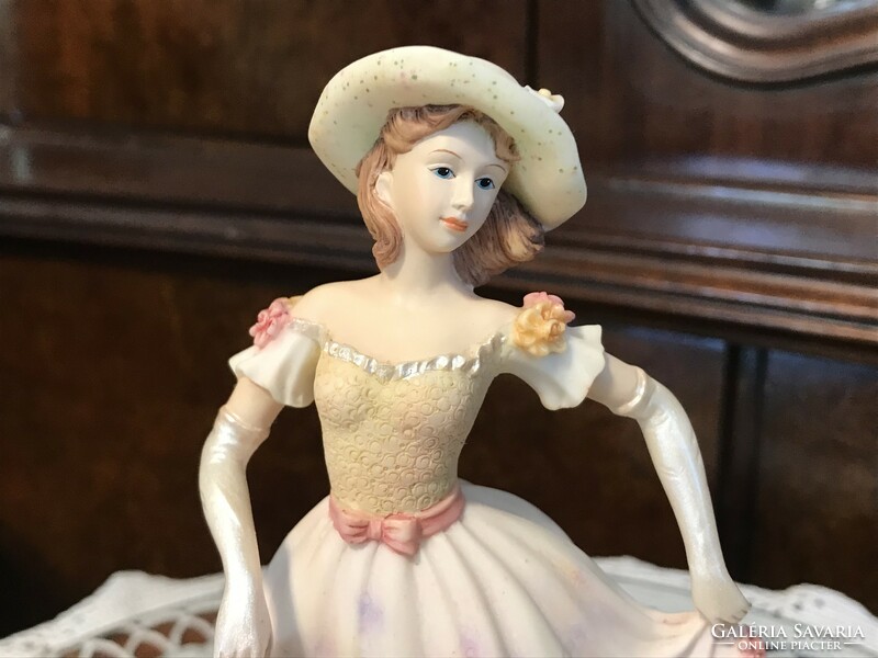 Leonardo collection, sophie, flawless, hand painted, marked sculpture, painted resin 1996.