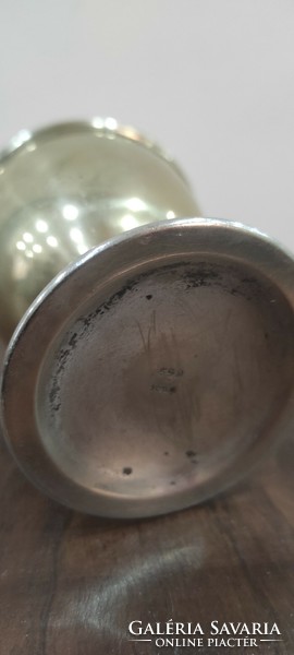 Large silver-plated salt shaker