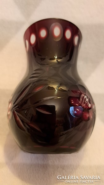 Purple glass vase, crystal vase (l3690)