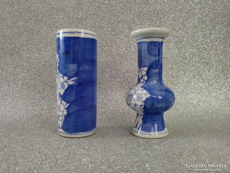 Mini Chinese cherry blossom vase duo