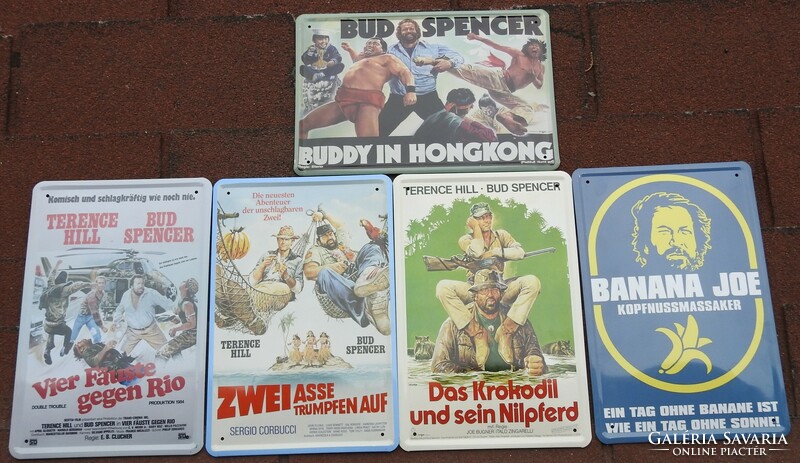 Bud Spencer és Terence Hill zománckép plakátkép- zománc kép filmplakát - zománctábla