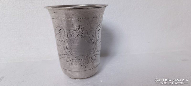 Antique silver art nouveau baptismal cup