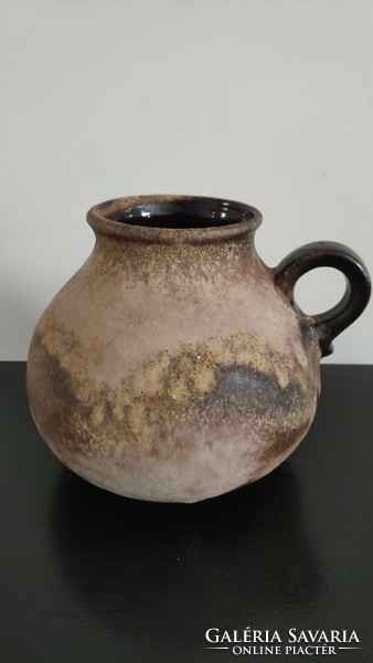 West germany fat lava vase, brown