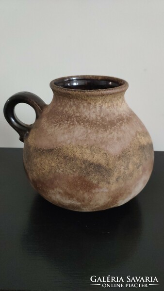 West germany fat lava vase, brown