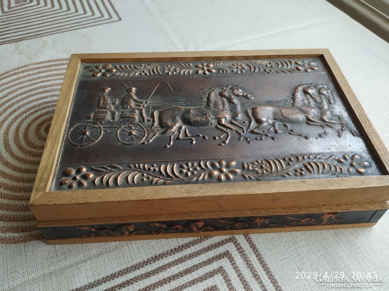 Wooden gift box with copper inlay for sale! Card holder box for sale!