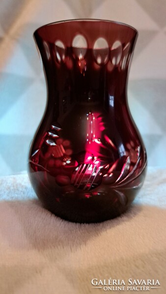 Purple glass vase, crystal vase (l3690)