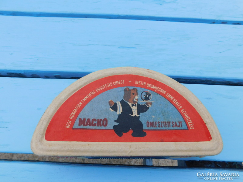 Mackó sajt,félkörívű doboz 1959.Gyűjtők figyelmébe!