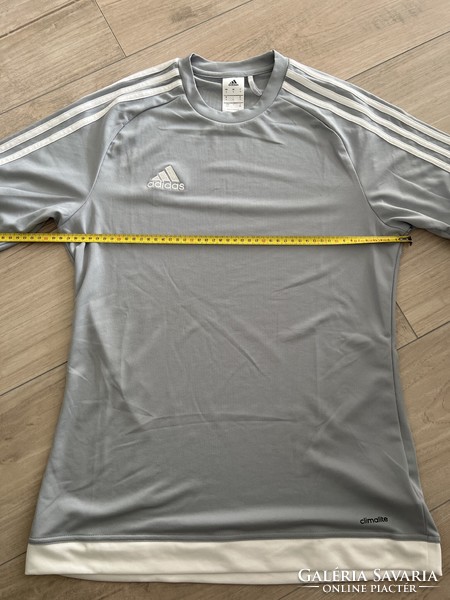 Adidas climalite boys/men's t-shirt dove gray large s