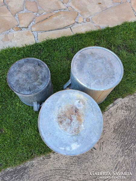 Tin galvanized washing pot, pot, village rustic decoration