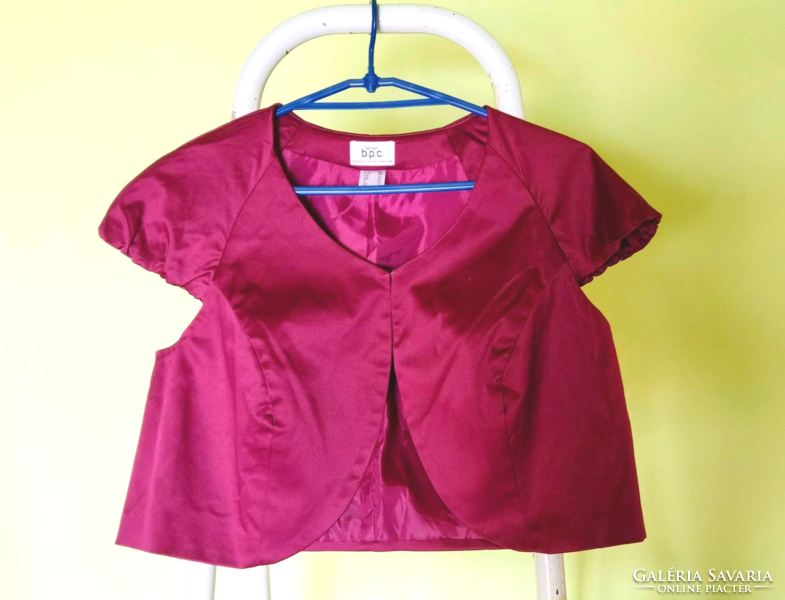 Bonprix burgundy red chiffon casual dress + bolero set