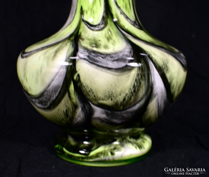 Glass vase colored in retro 