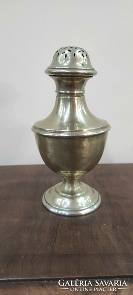 Large silver-plated salt shaker