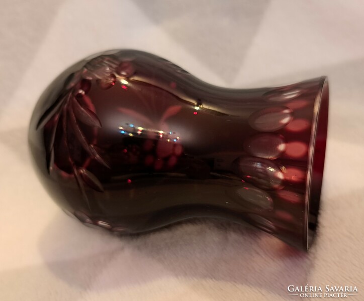Purple glass vase, crystal vase (l3690)