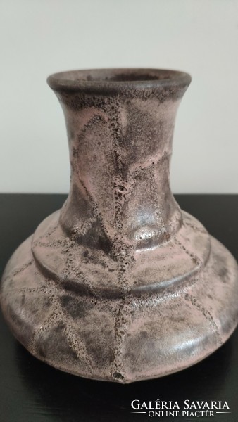 West German fat lava vase