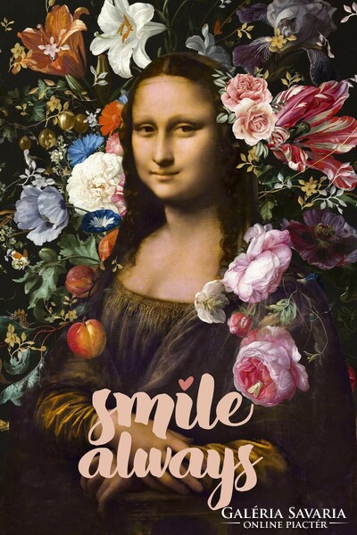 Poster smile always, mona lisa