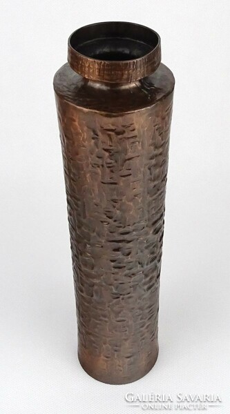 1M935 Dömötör László: industrial bronze vase 27 cm