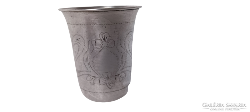 Antique silver art nouveau baptismal cup