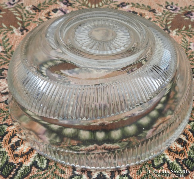 Vintage üveg tál  - asztalközép