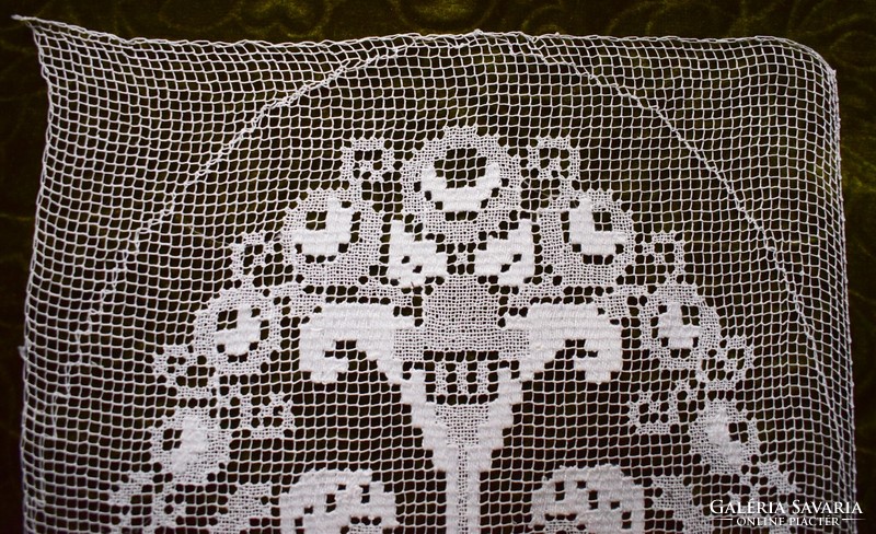 Antique crochet lace puttos, tablecloth, curtain, decorative pillow image insert 30 x 41 cm x 2 pairs of fillets