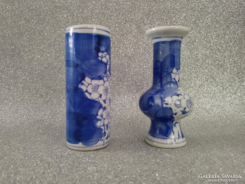 Mini Chinese cherry blossom vase duo