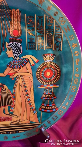 Ancient Egyptian porcelain decorative bowl, wall plate 4 (l3699)