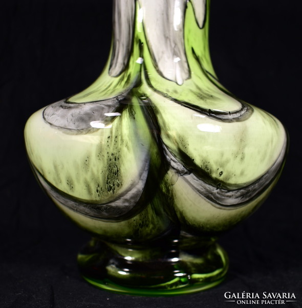 Glass vase colored in retro 