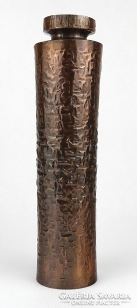 1M935 Dömötör László: industrial bronze vase 27 cm