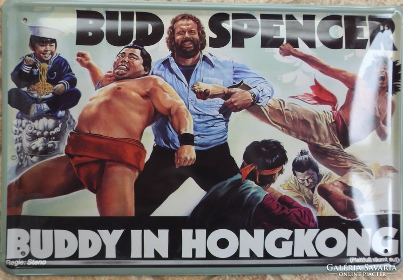 Bud Spencer és Terence Hill zománckép plakátkép- zománc kép filmplakát - zománctábla