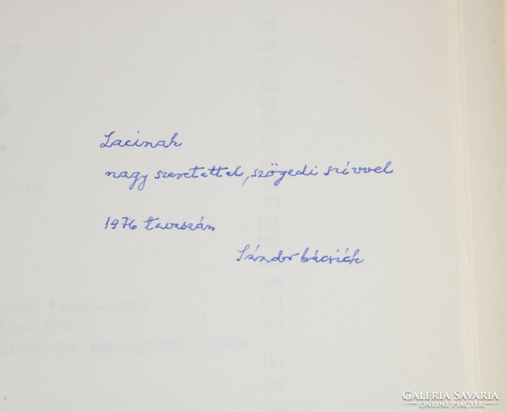 Dedicated Sándor Bálint Szeged's Renaissance Education with first edition author's proofreading!