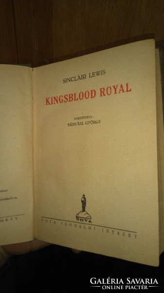 Sinclair Lewis: Kings-Blood Royal 1948 Nova First Edition