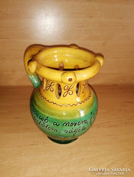 Mónus f. Hmv glazed ceramic bait jug - 14.5 cm high