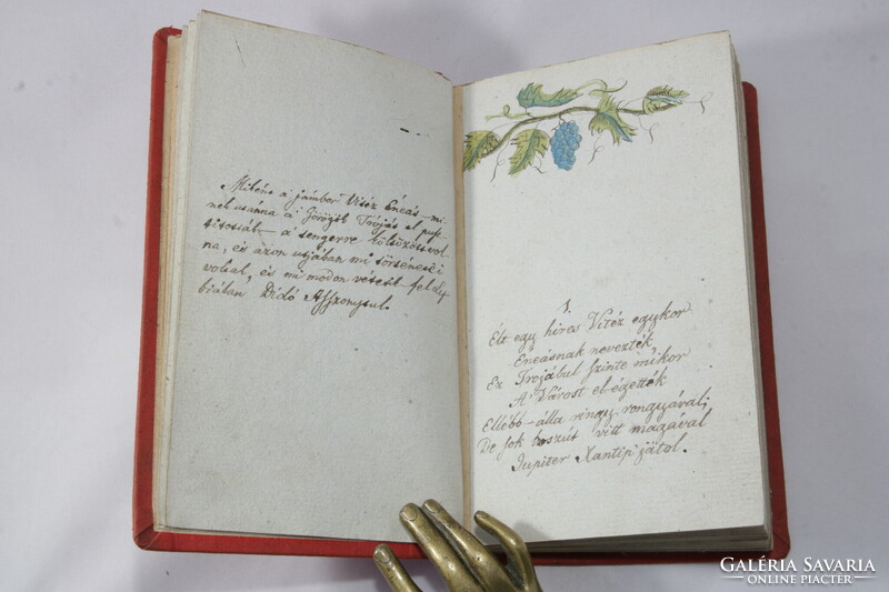 1792 - Virgilius Éneássa - kéziratos változat 1838-ból színes rajzokkal !