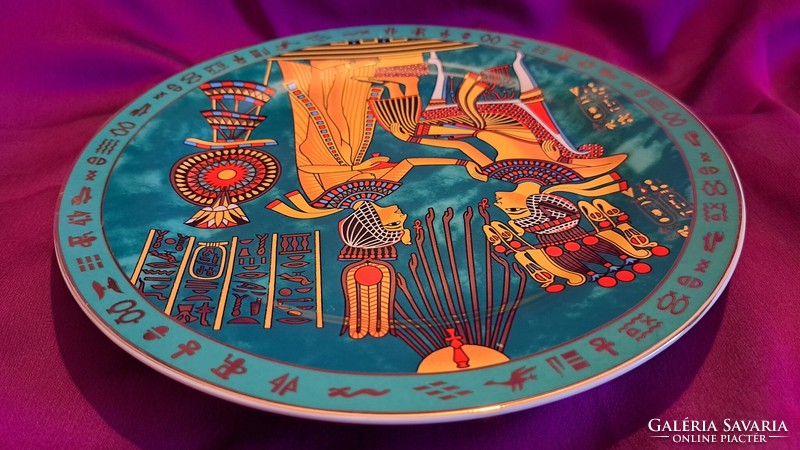 Ancient Egyptian porcelain decorative bowl, wall plate 4 (l3699)