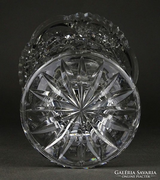 1M886 old thick-walled crystal vase flower vase 22.5 Cm