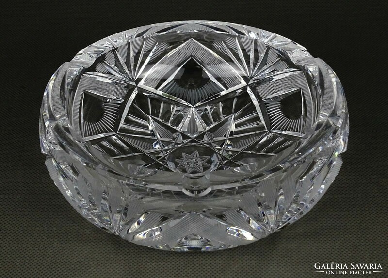 1M888 old polished crystal ashtray 1.3 Kg!