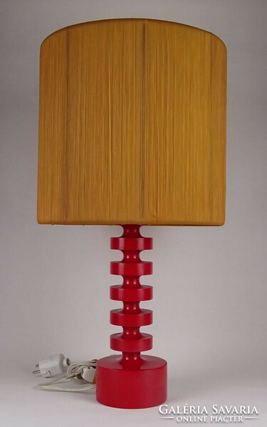 1M956 mid century red table lamp 56.5 Cm