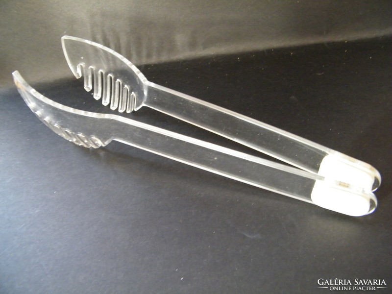 Vintage guzzini design with acrylic serving tweezers