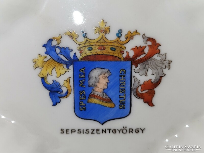 Antique Herend bowl with the coat of arms of György Sepsiszent, 1943, Transylvania, Székelyland