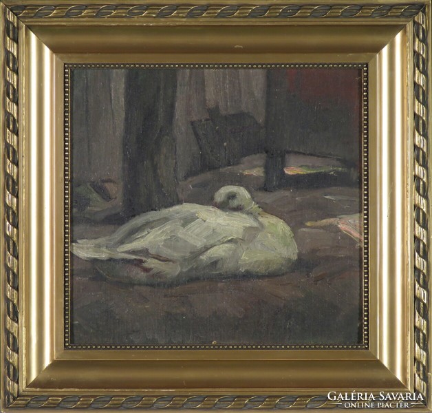 Magyar művész 1900 körül : Álmodó kacsa