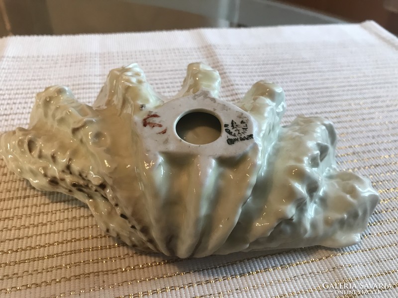 Hollóházi porcelán kagyló formájú dísztál