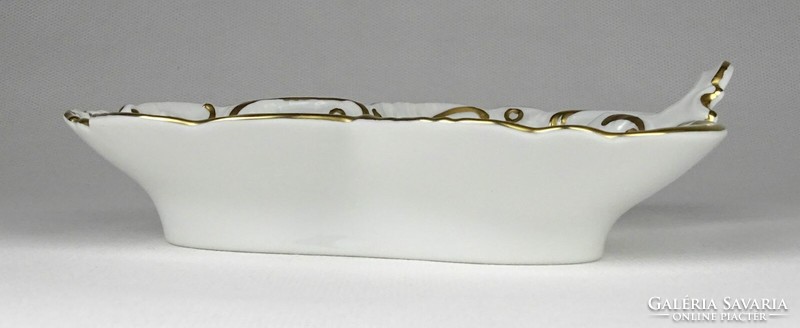 1M866 Tulipán mintás barokkos Herendi porcelán kínáló tál