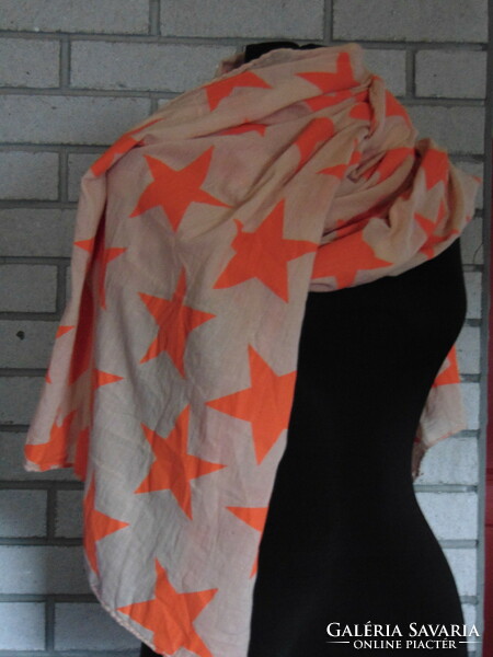 Star pattern cotton scarf / stole